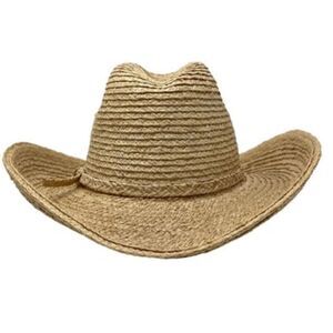 Frances Grey Andy Raffia Cowboy Hat In Natural